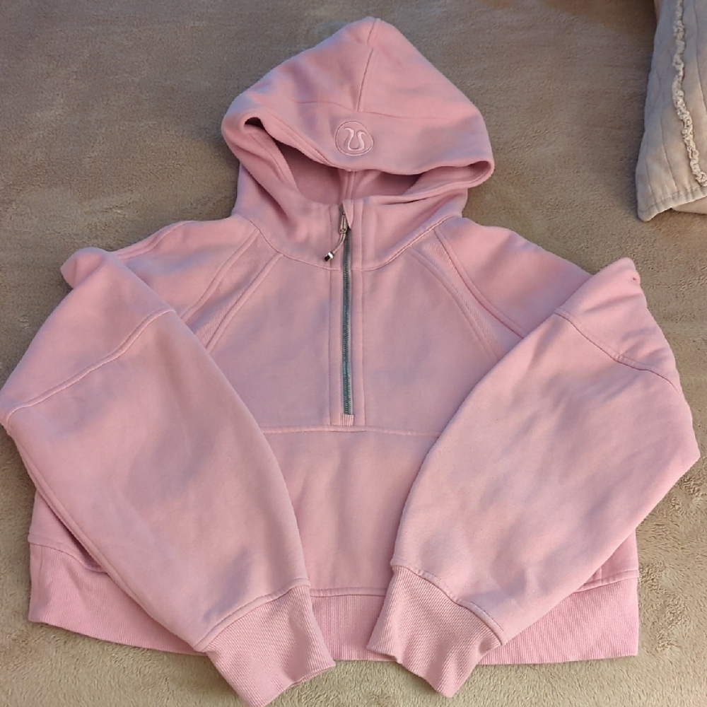 Lululemon Athletica Pink Oversized Cropped Sweatshirt